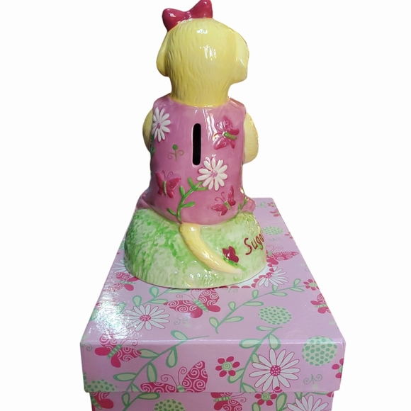 Kelly B Rightsell Designs For Pickles Ceramic Coin Bank Sunny Coin Bank 9" NIB - Picture 5 of 9